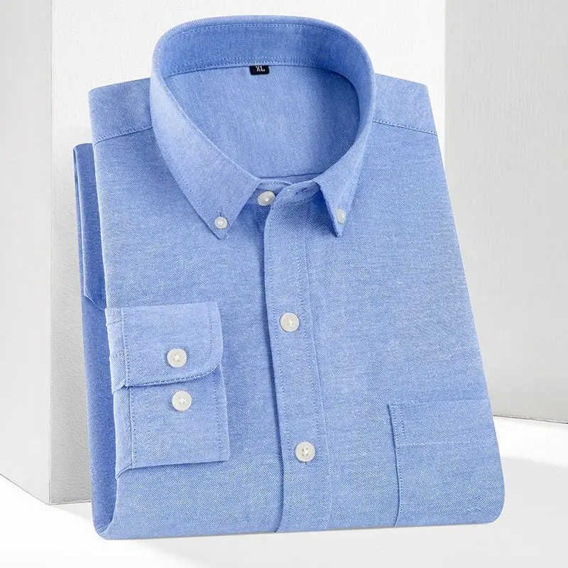2023 Men's Fashion Cotton Solid Color Shirts Single Patch Pocket Long Sleeve Standard-fit Versatile Casual Work Shirt B220
2023 Men's Fashion Cotton Solid Color Shirts Single Patch Pocket Long Sleeve Standard-fit Versatile Casual Work Shirt B220
