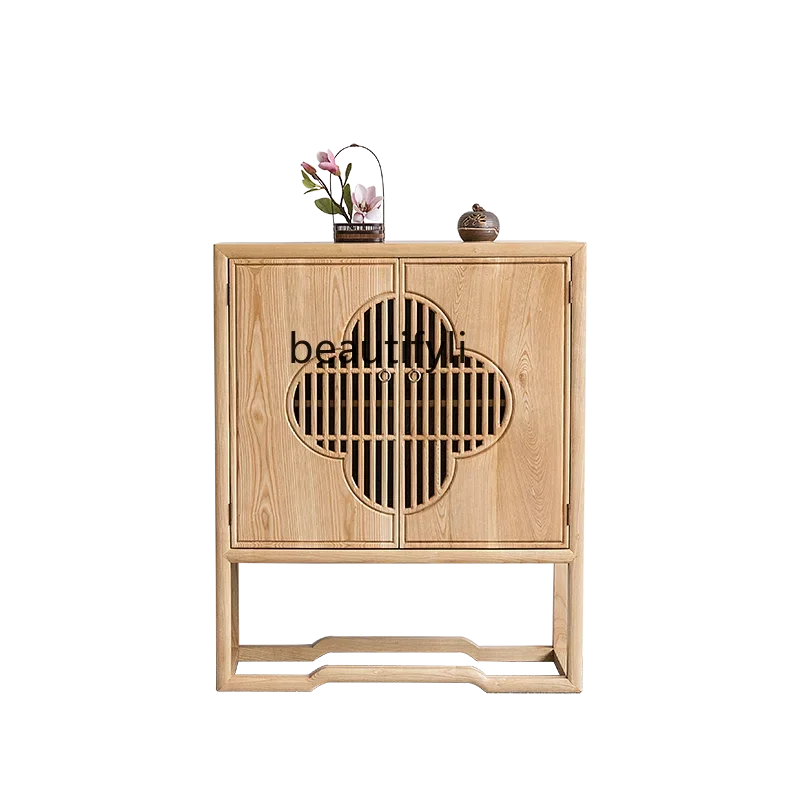 V New Chinese Zen Entrance Cabinet Solid Wood Living Room Tea Cabinet Sideboard Multifunctional Shoe Cabinet 
V New Chinese Zen Entrance Cabinet Solid Wood Living Room Tea Cabinet Sideboard Multifunctional Shoe Cabinet
