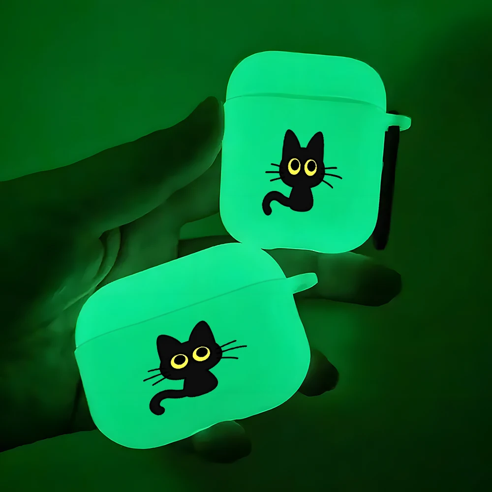 Cute Black Cat Night Light Luminous Silicone Earbuds Case for AirPods 4/3/2/1 Earphone Case For AirPods Pro3/Pro2/Pro Soft Cover
Cute Black Cat Night Light Luminous Silicone Earbuds Case for AirPods 4/3/2/1 Earphone Case For AirPods Pro3/Pro2/Pro Soft Cover