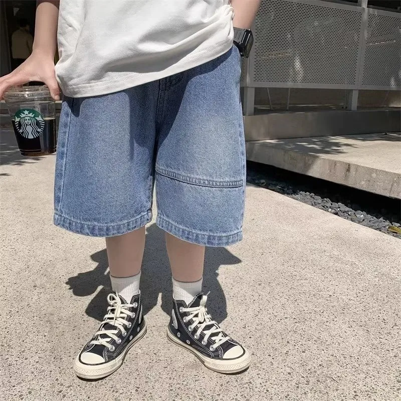 Literary Jeans Ins Fashion Lazy Harajuku Trend Summer Simple Children's Clothing Popular Temperament New Three-quarter Pants
Literary Jeans Ins Fashion Lazy Harajuku Trend Summer Simple Children's Clothing Popular Temperament New Three-quarter Pants
