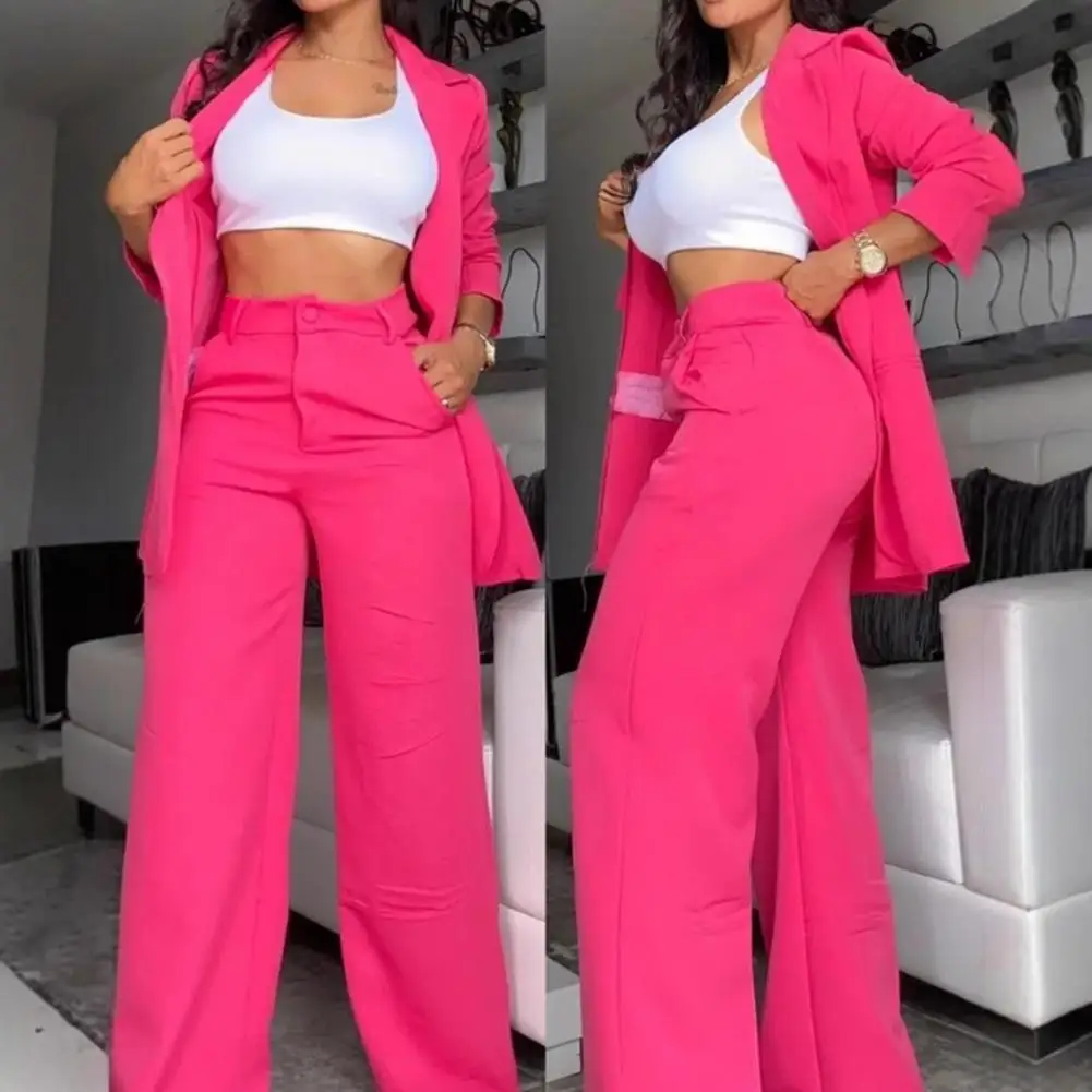 Comfortable Women's Two Piece Suit Business Outfit Casual Blazer Jacket And Wide Leg Dressy Pants Set Formal Office Work Sets
Comfortable Women's Two Piece Suit Business Outfit Casual Blazer Jacket And Wide Leg Dressy Pants Set Formal Office Work Sets