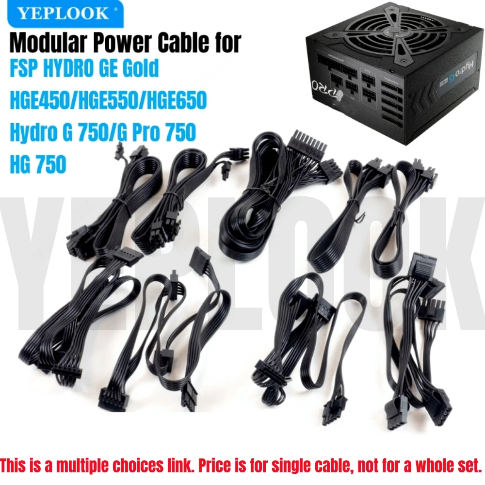 Оригинальный модульный кабель FSP HYDRO GE/G Pro750 HG750/HGE450/HGE550/HGE650 GPU Power PCIe 8Pin 6 + 2Pin Dual 8Pin CPU SATA Molex 4Pin
Оригинальный модульный кабель FSP HYDRO GE/G Pro750 HG750/HGE450/HGE550/HGE650 GPU Power PCIe 8Pin 6 + 2Pin Dual 8Pin CPU SATA Molex 4Pin