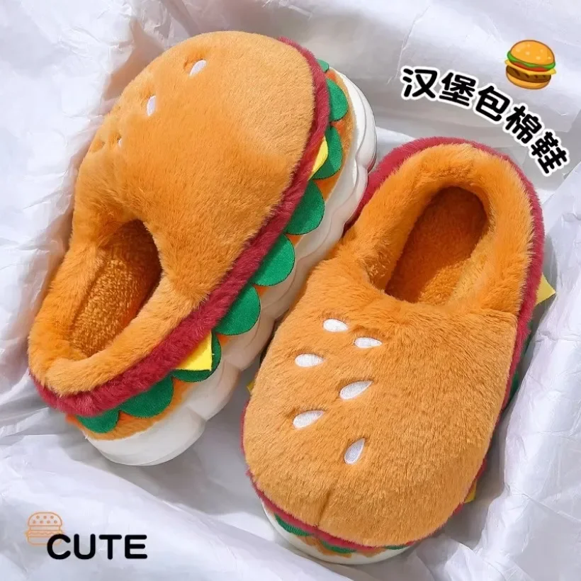 Home Slippers Women Winter Warm Plush Burger Hamburger Indoor Funny Cute Floor Home Room Shoes Flat Men House Fuzzy Female Male
Home Slippers Women Winter Warm Plush Burger Hamburger Indoor Funny Cute Floor Home Room Shoes Flat Men House Fuzzy Female Male