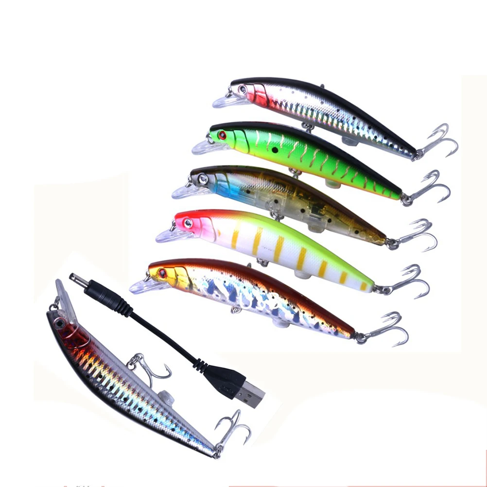 Rechargeable Fishing Lure Durable Simulation Bait Artificial Fishing Gear for Seabass Pike Aspius Yellow Perch Black Bass USB 
Rechargeable Fishing Lure Durable Simulation Bait Artificial Fishing Gear for Seabass Pike Aspius Yellow Perch Black Bass USB