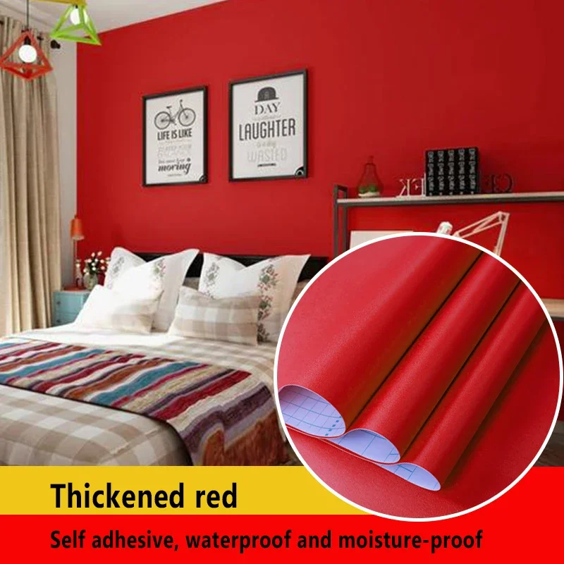 PVC Self-Adhesive Solid Color Waterproof Sticker Living Room Sofa Background Wall Wallpaper Festive Decoration Red Sticky Note
PVC Self-Adhesive Solid Color Waterproof Sticker Living Room Sofa Background Wall Wallpaper Festive Decoration Red Sticky Note