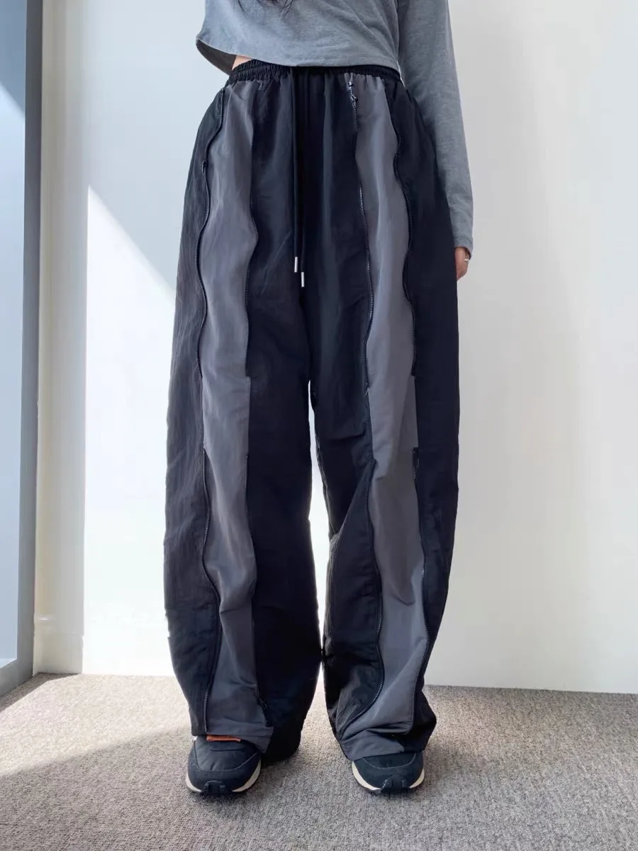 Цветные нейлоновые повседневные брюки с декоративными вставками на молнии, уличная одежда унисекс, весна-осень
Цветные нейлоновые повседневные брюки с декоративными вставками на молнии, уличная одежда унисекс, весна-осень