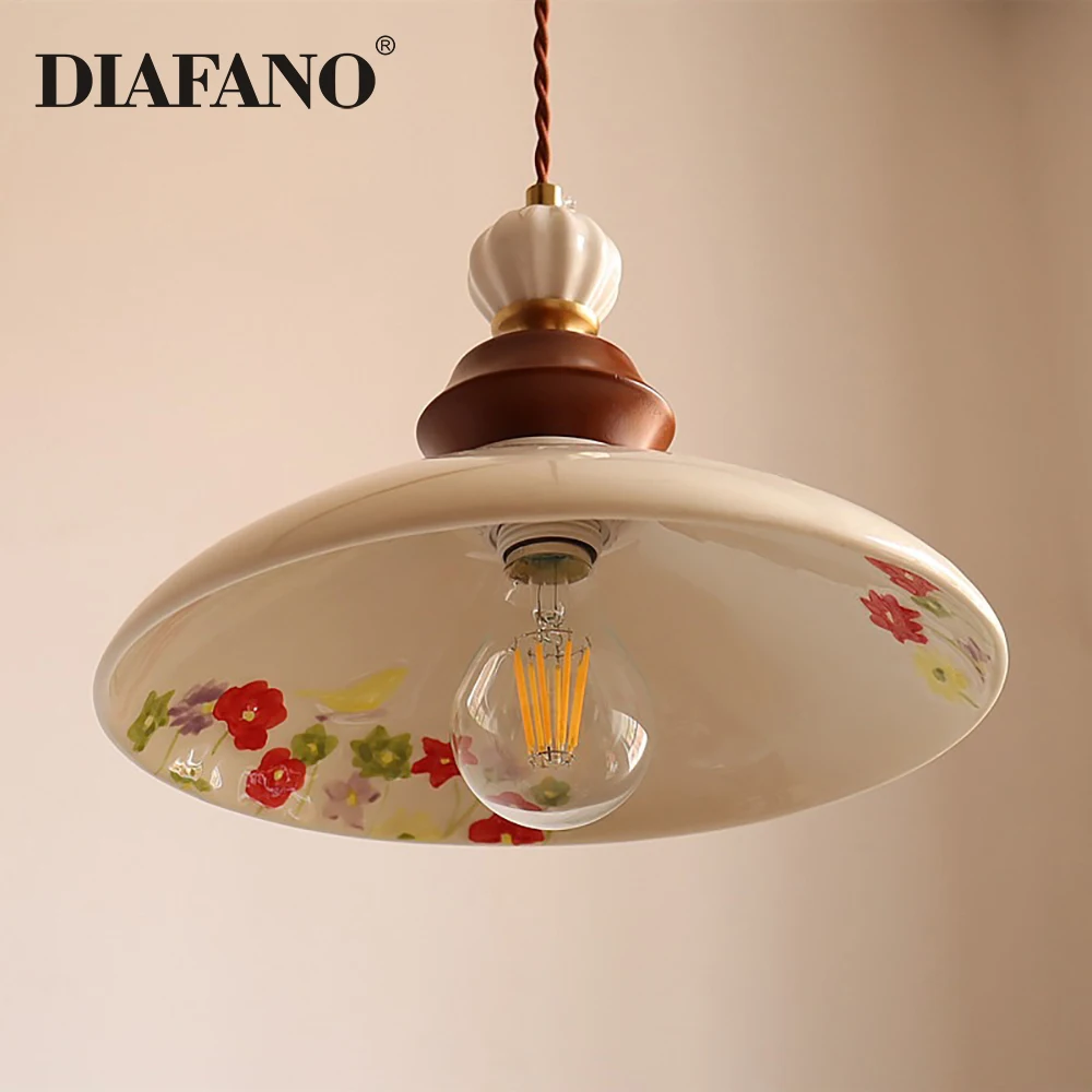 Vintage LED Pendant Lights Freehand Painting Ceramic Copper Pendant Lamp Hanglamp For Home Decoration Living Dining Room Light
Vintage LED Pendant Lights Freehand Painting Ceramic Copper Pendant Lamp Hanglamp For Home Decoration Living Dining Room Light