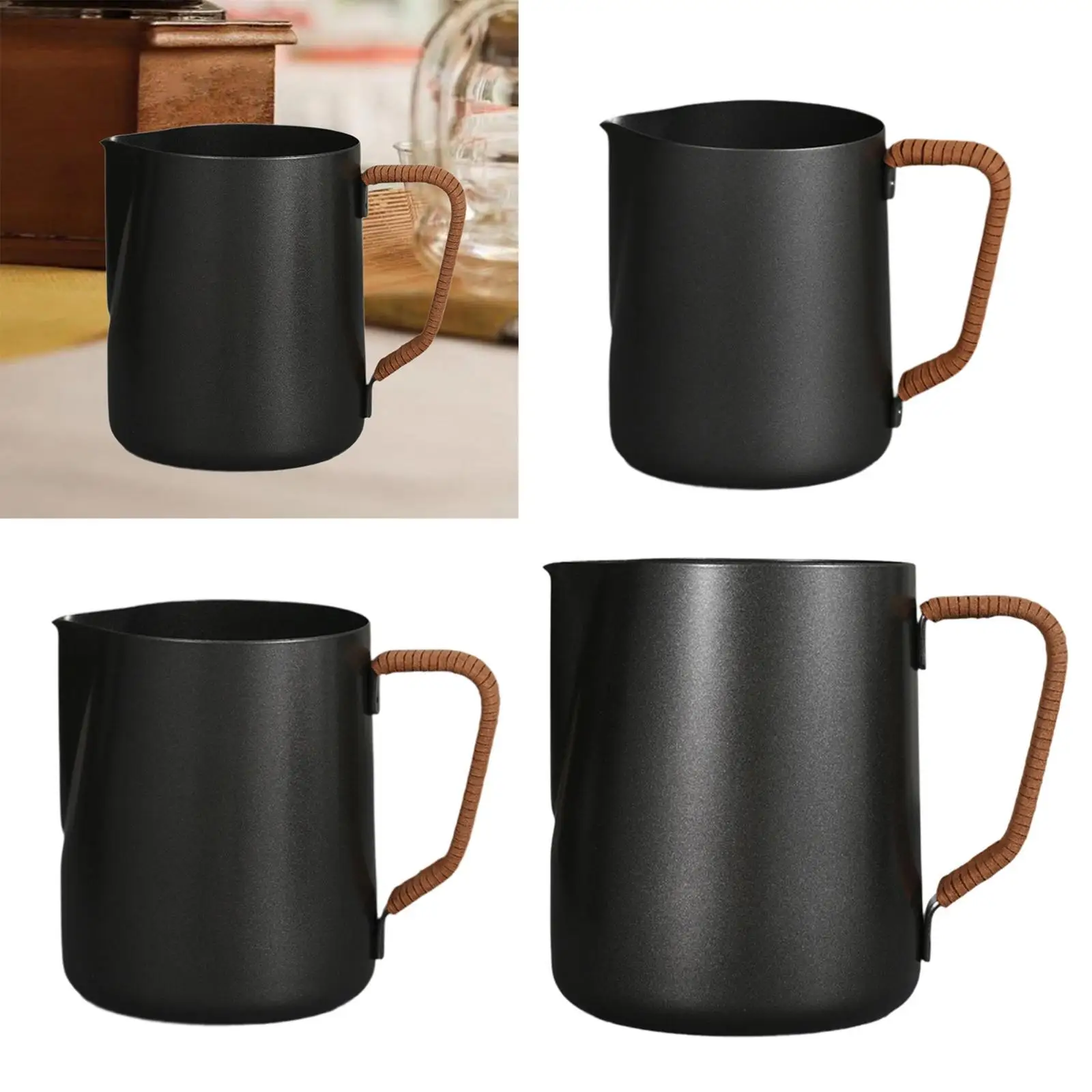 Milk Frothing Pitcher Jug Espresso Latte Art Cup, Tool,Slant Pouring Mouth Coffee Maker Latte Art Tool for Lattes
Milk Frothing Pitcher Jug Espresso Latte Art Cup, Tool,Slant Pouring Mouth Coffee Maker Latte Art Tool for Lattes