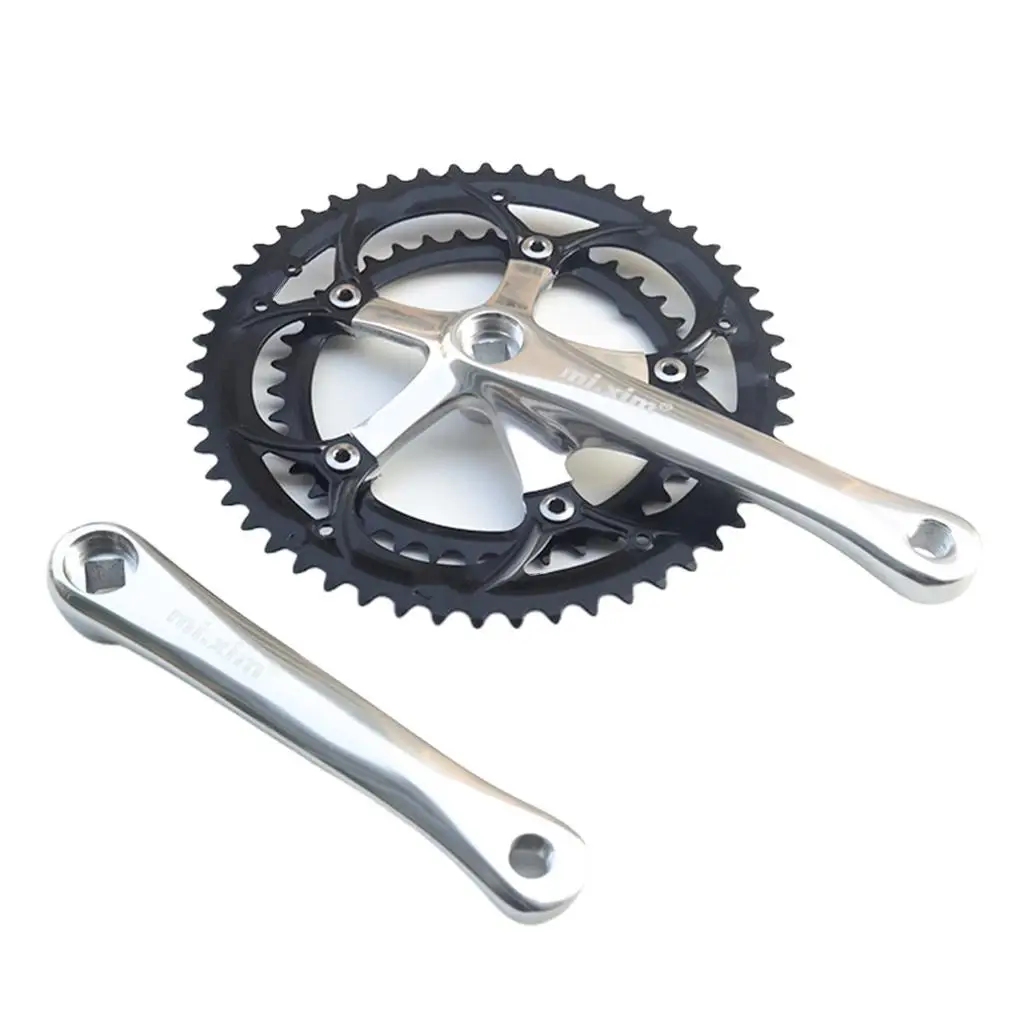 Single Crankset 39T-53T 165mm Crankarms 130 BCD Folding Road Bike Crankset fit for Fixed Gear (Square Taper)
Single Crankset 39T-53T 165mm Crankarms 130 BCD Folding Road Bike Crankset fit for Fixed Gear (Square Taper)
