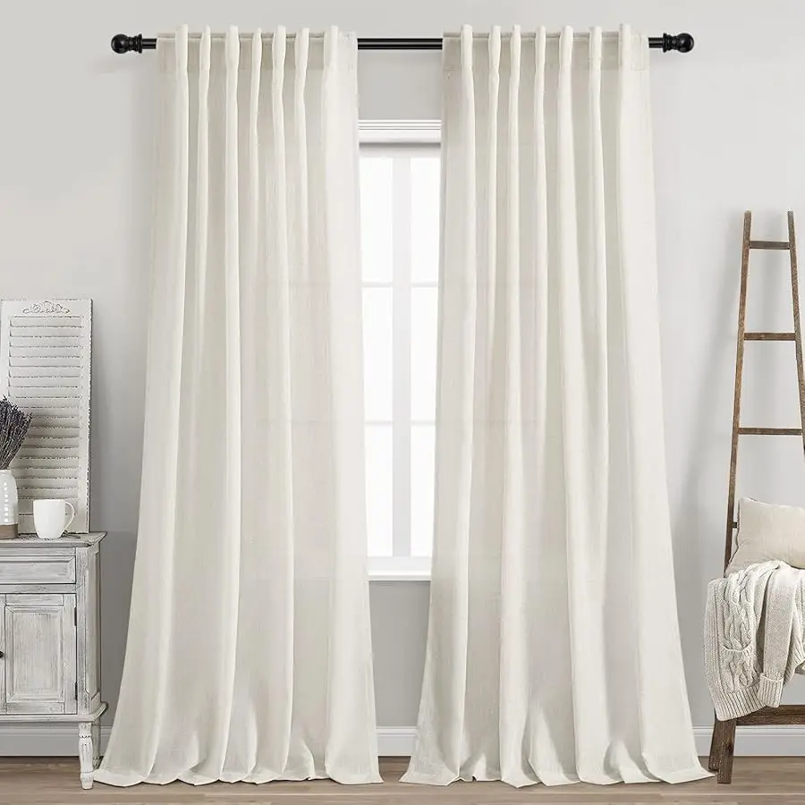 Cream Linen Back Tab Curtains 84 Inch Length for Li ing Room 2 Panel Set Neutral Modern Farmhouse Window Pri acy Semi Sheer Line
Cream Linen Back Tab Curtains 84 Inch Length for Li ing Room 2 Panel Set Neutral Modern Farmhouse Window Pri acy Semi Sheer Line