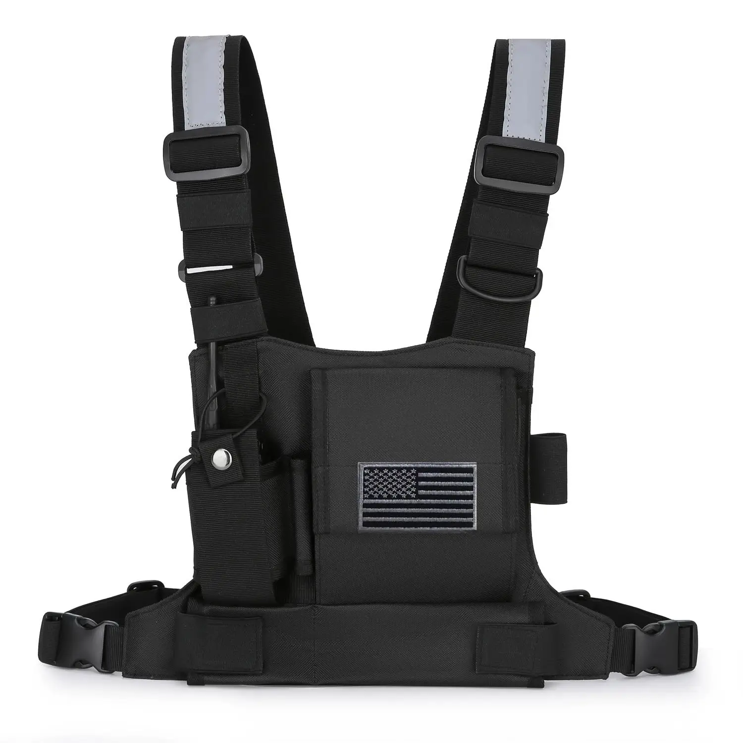Tactical Chest Rig Bag Versatile Two Way Radio Chest Pack, Hands Free Walkie Talkie Vest for Outdoor Camping Hiking Hunting
Tactical Chest Rig Bag Versatile Two Way Radio Chest Pack, Hands Free Walkie Talkie Vest for Outdoor Camping Hiking Hunting