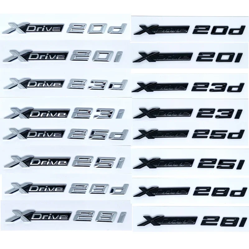3D ABS XDrive Emblem Car Fender Rear Trunk Sticker X Drive 20d 20i 23d 23i 25d 25i 28d 28i For BMW X1 X2 X3 X5 X6 X7
3D ABS XDrive Emblem Car Fender Rear Trunk Sticker X Drive 20d 20i 23d 23i 25d 25i 28d 28i For BMW X1 X2 X3 X5 X6 X7