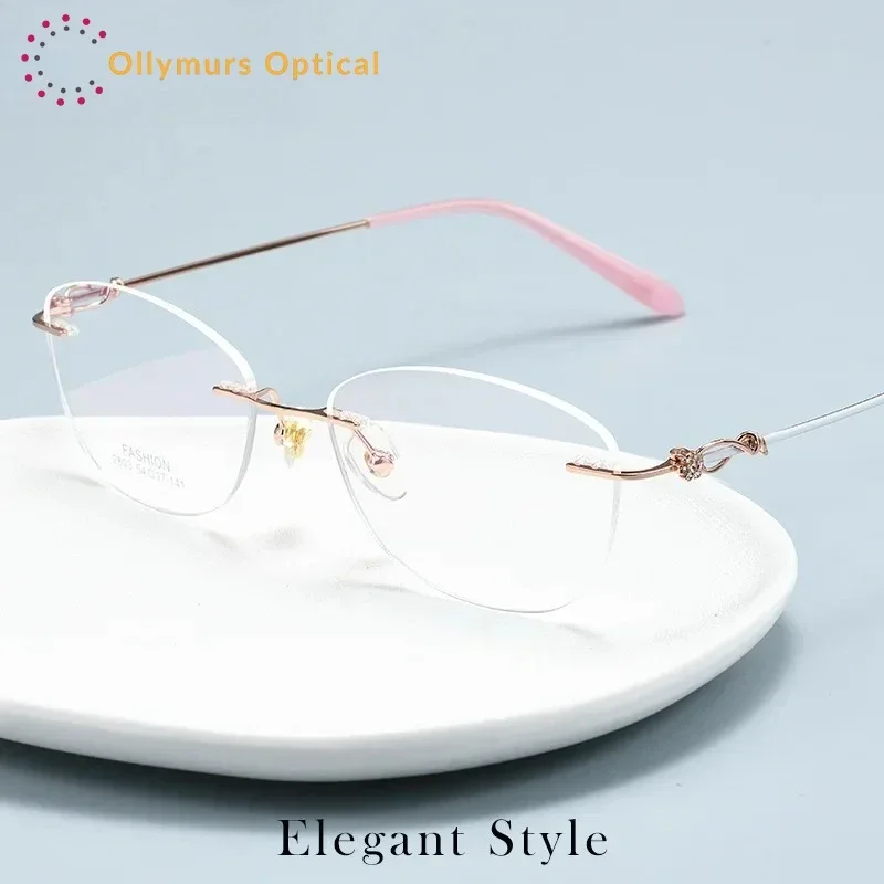 Ollymurs New Fashion Rimless Myopia Glasses Personalized Simple Design Women's Optical Glasses Customizable Prescription 2803Q
Ollymurs New Fashion Rimless Myopia Glasses Personalized Simple Design Women's Optical Glasses Customizable Prescription 2803Q