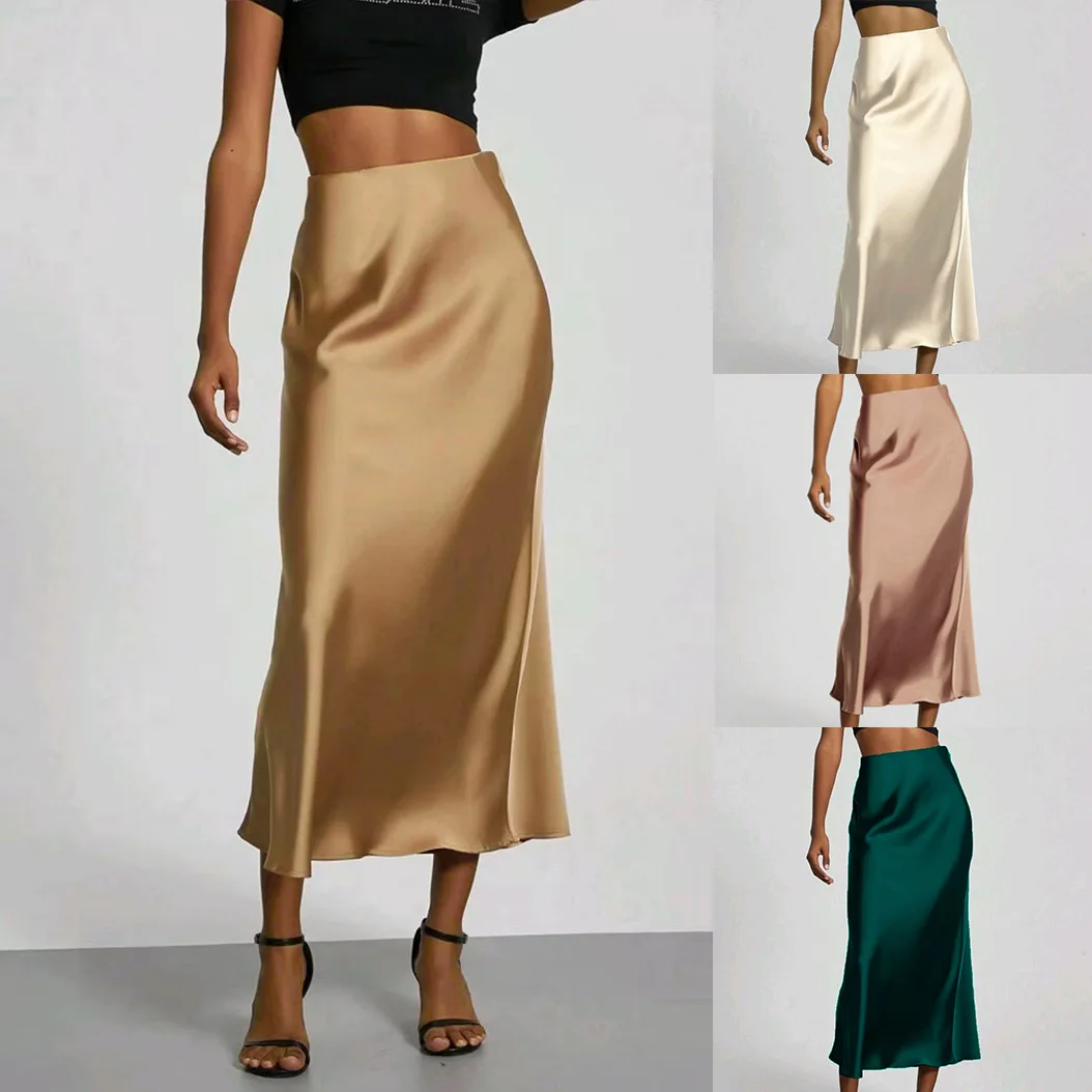 Summer Woman Clothing 2025 Fashion Satin Party Long Skirt High Waist Solid Color Casual Basic Women Skirts Fishtail Skirt Chic
Summer Woman Clothing 2025 Fashion Satin Party Long Skirt High Waist Solid Color Casual Basic Women Skirts Fishtail Skirt Chic