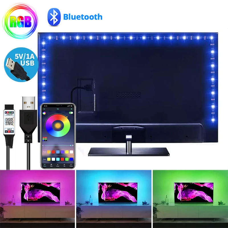 RGB Led Strip Light Bluetooth Rgb 5050 5V Neon Strip Light Flexible Usb Led Lights For Tv Smart Rgb Led Tape Lights
RGB Led Strip Light Bluetooth Rgb 5050 5V Neon Strip Light Flexible Usb Led Lights For Tv Smart Rgb Led Tape Lights