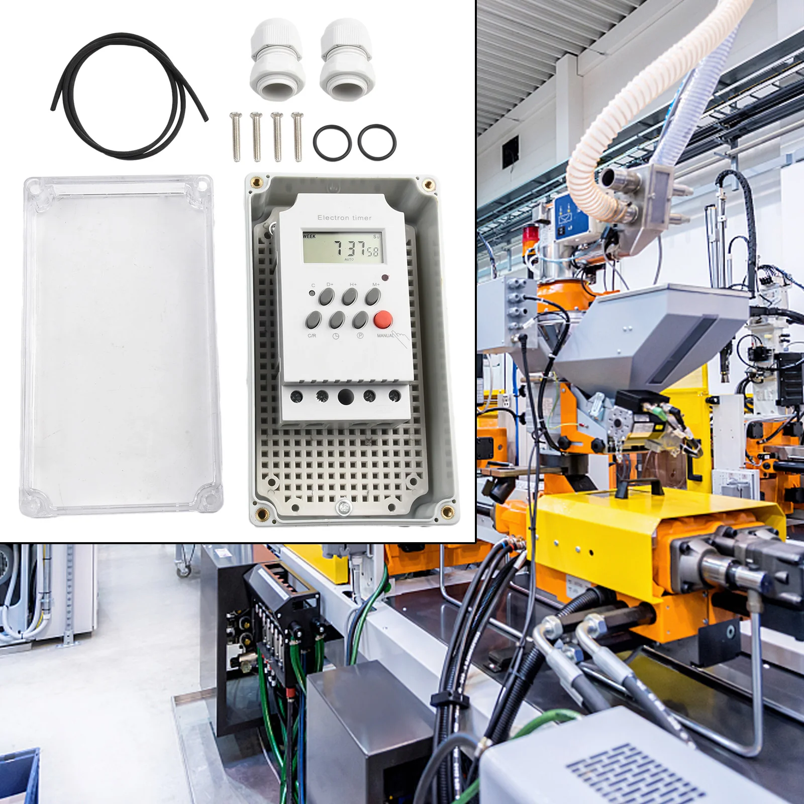 ON OFF Digital Timer Switch 230VAC 30A 99 Cycles per Day IP65 Waterproof Automatic Control for Electrical Equipment
ON OFF Digital Timer Switch 230VAC 30A 99 Cycles per Day IP65 Waterproof Automatic Control for Electrical Equipment