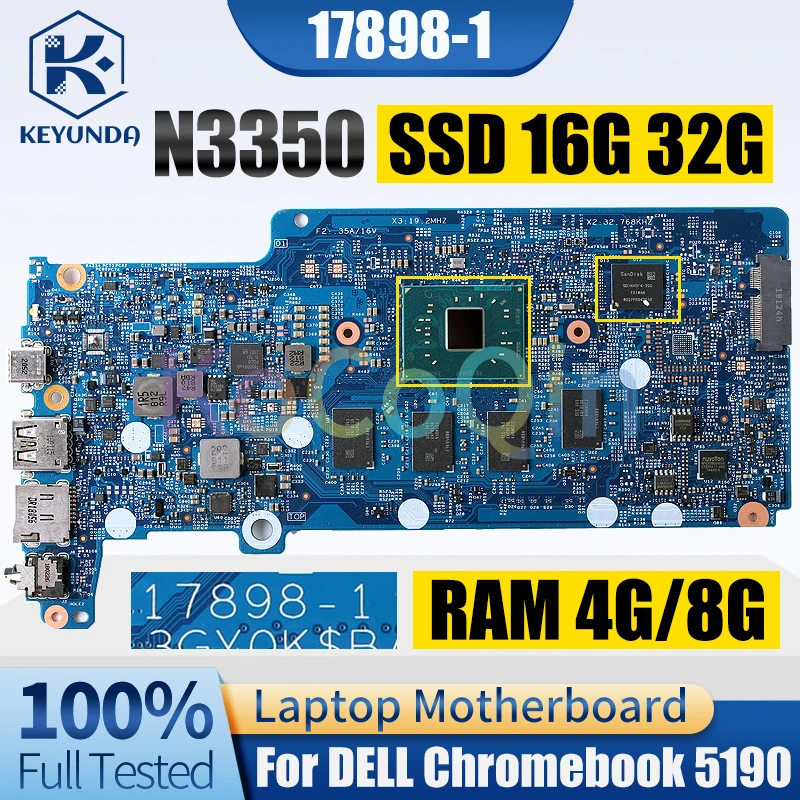 17898-1 Материнская плата для ноутбука DELL Chromebook 5190 Φ N3350 RAM 4G 8G SSD 16G 32G 0CRWW1 0GG0NX, полностью протестированная
17898-1 Материнская плата для ноутбука DELL Chromebook 5190 Φ N3350 RAM 4G 8G SSD 16G 32G 0CRWW1 0GG0NX, полностью протестированная