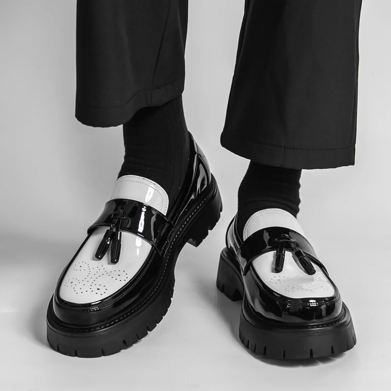 Men Loafers PU Thick Sole Tassel Decoration Business Men Shoes Sizes 38-46
Men Loafers PU Thick Sole Tassel Decoration Business Men Shoes Sizes 38-46