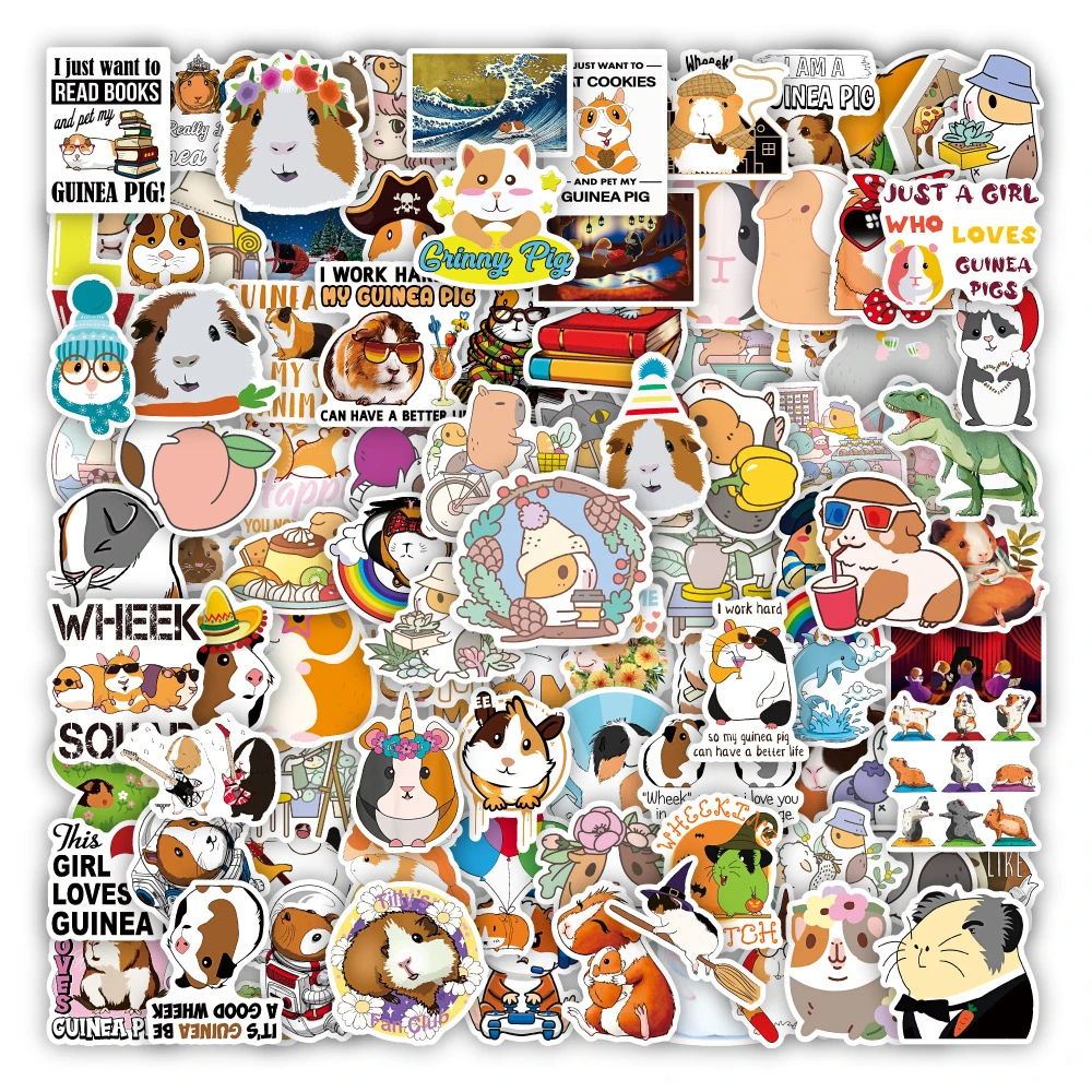 10/50/100PCS Kawaii Guinea Pig Cartoon Stickers Kawaii Animals Graffiti Decals DIY Laptop Suitcase Guitar Vinyl Sticker Kids Toy
10/50/100PCS Kawaii Guinea Pig Cartoon Stickers Kawaii Animals Graffiti Decals DIY Laptop Suitcase Guitar Vinyl Sticker Kids Toy