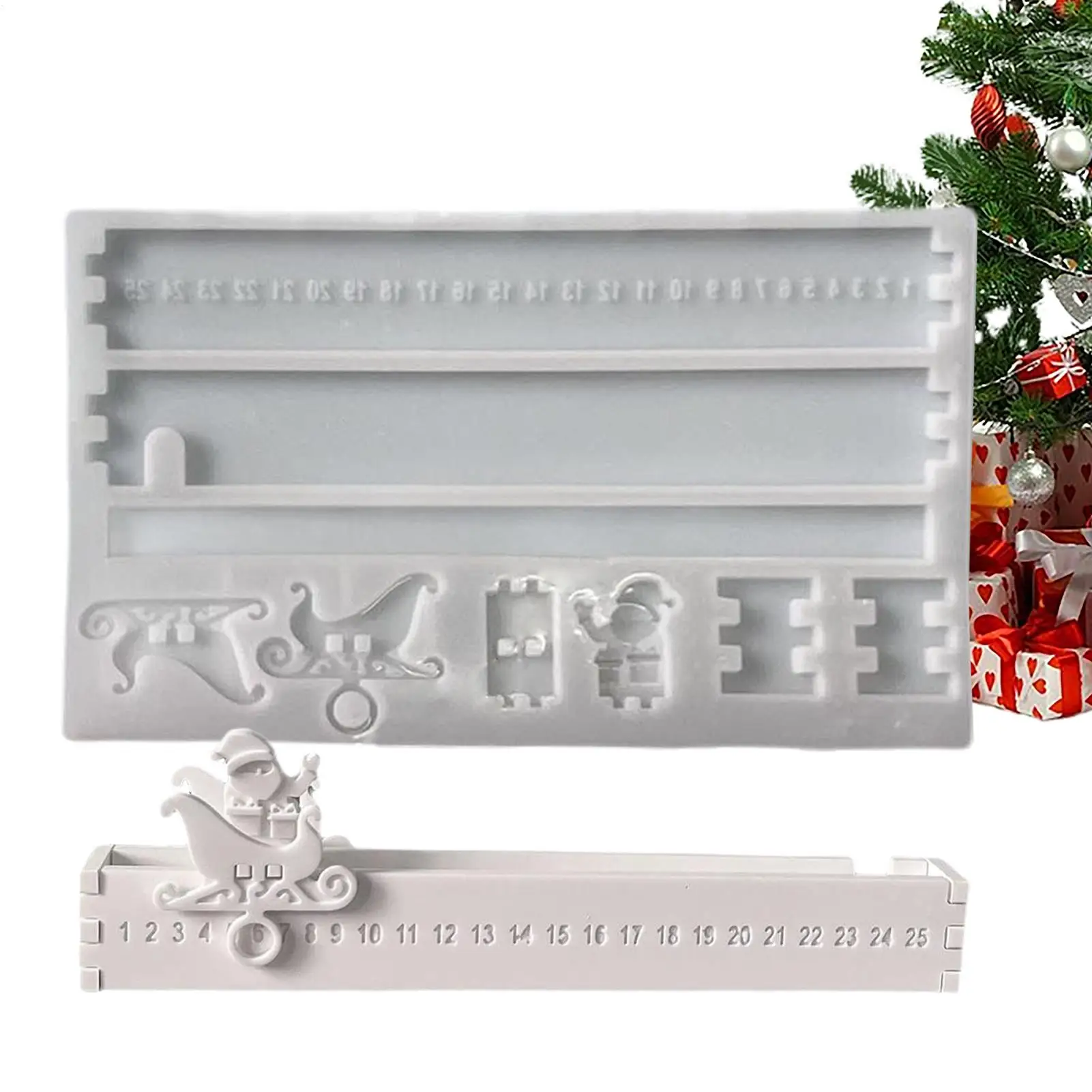 Праздничная форма для календаря обратного отсчета, рождественская силиконовая форма для шоколада, 25 дней, многоразовые принадлежности для рукоделия для гипсового мыла 
Праздничная форма для календаря обратного отсчета, рождественская силиконовая форма для шоколада, 25 дней, многоразовые принадлежности для рукоделия для гипсового мыла