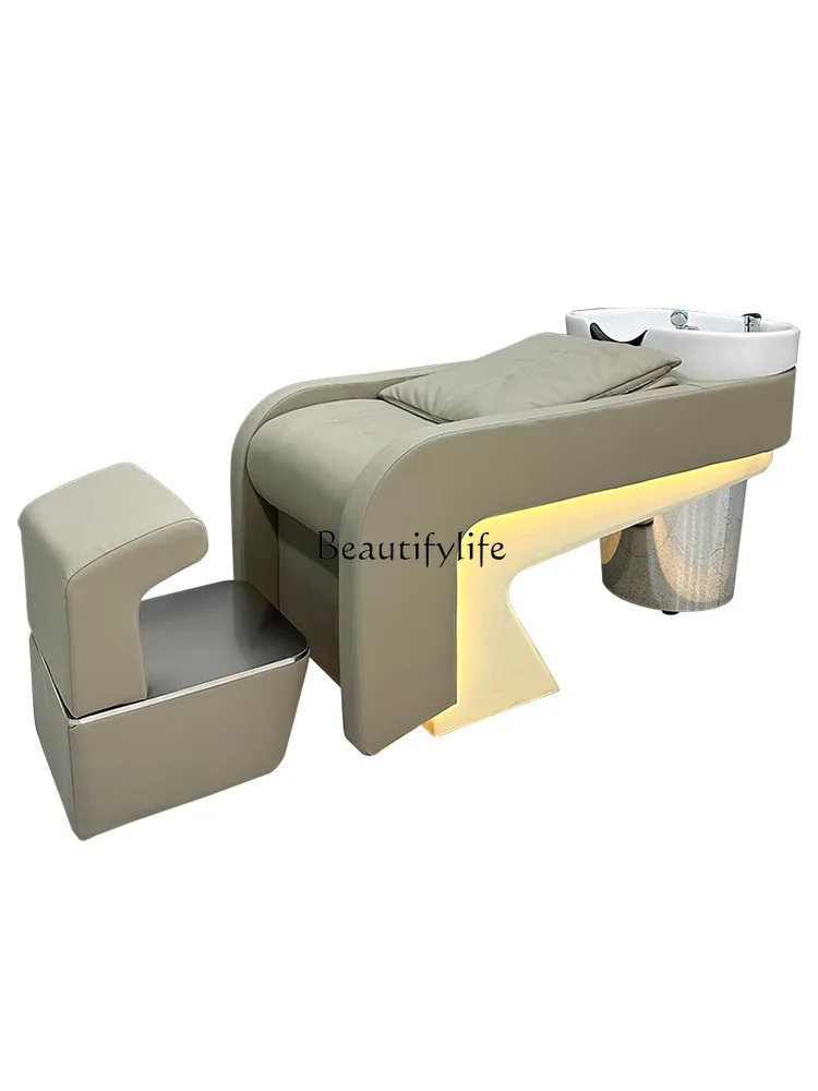 High-End Barber Shop Shampoo Chair Fashion Simple Ceramic Deep Basin Half Lying Flushing Bed
High-End Barber Shop Shampoo Chair Fashion Simple Ceramic Deep Basin Half Lying Flushing Bed