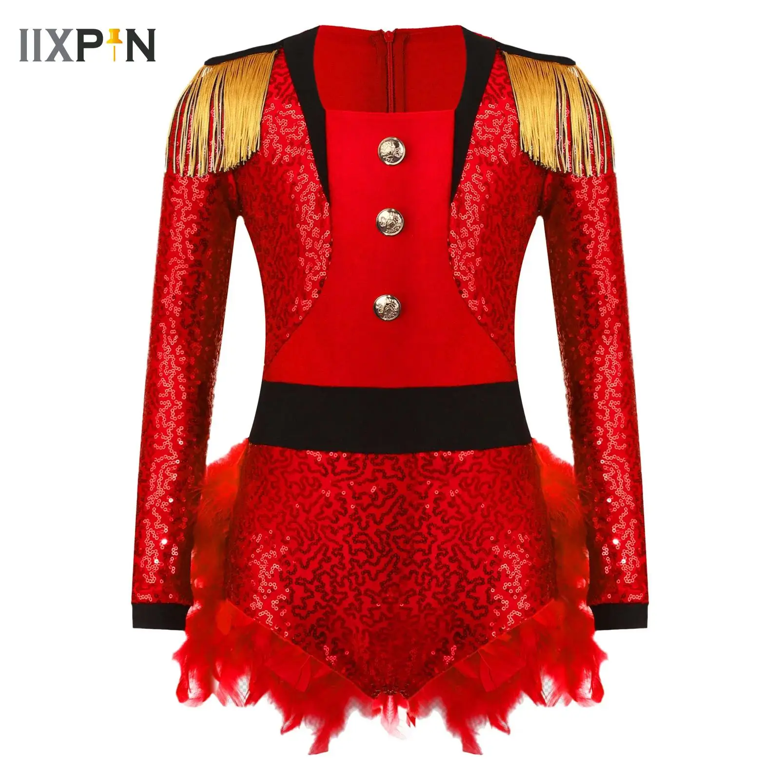 Girls Carnival Dress-up Theme Party Costume Shoulder Tassels Feather Bodysuit Ringmaster Circus Magician Drummer Cosplay Clothes
Girls Carnival Dress-up Theme Party Costume Shoulder Tassels Feather Bodysuit Ringmaster Circus Magician Drummer Cosplay Clothes