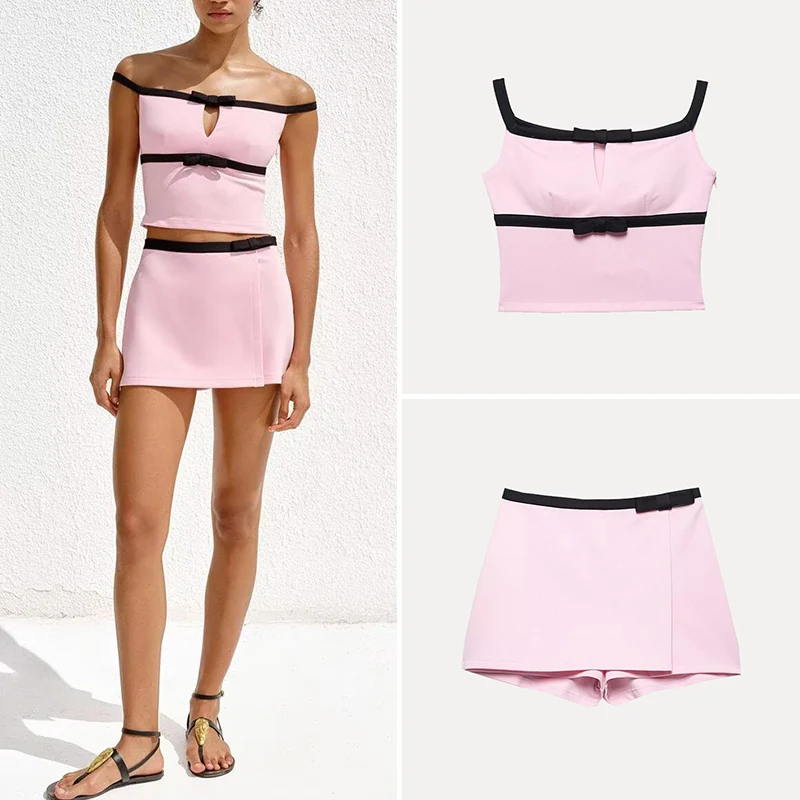 Spring Women's Faion Knot Split Top And Skirt Set Polyester Fiber Z Brand Ensemble De Mode Printemps
Spring Women's Faion Knot Split Top And Skirt Set Polyester Fiber Z Brand Ensemble De Mode Printemps