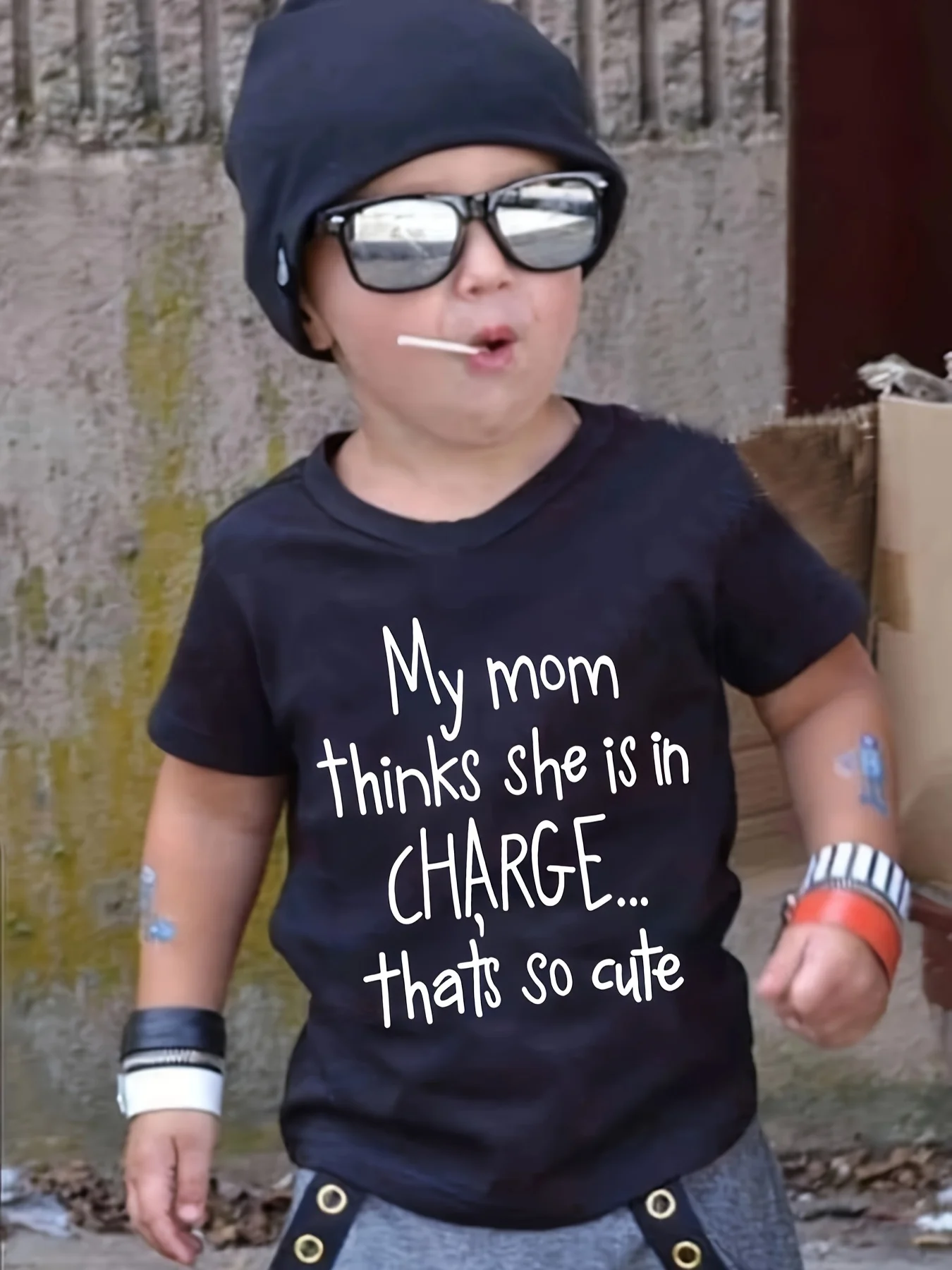 "My Mom Thinks She Is In Charge...That's So Cute" Crew Neck T-shirt Tops Casual Soft Comfortable Boys And Girls Summer Clothes
"My Mom Thinks She Is In Charge...That's So Cute" Crew Neck T-shirt Tops Casual Soft Comfortable Boys And Girls Summer Clothes
