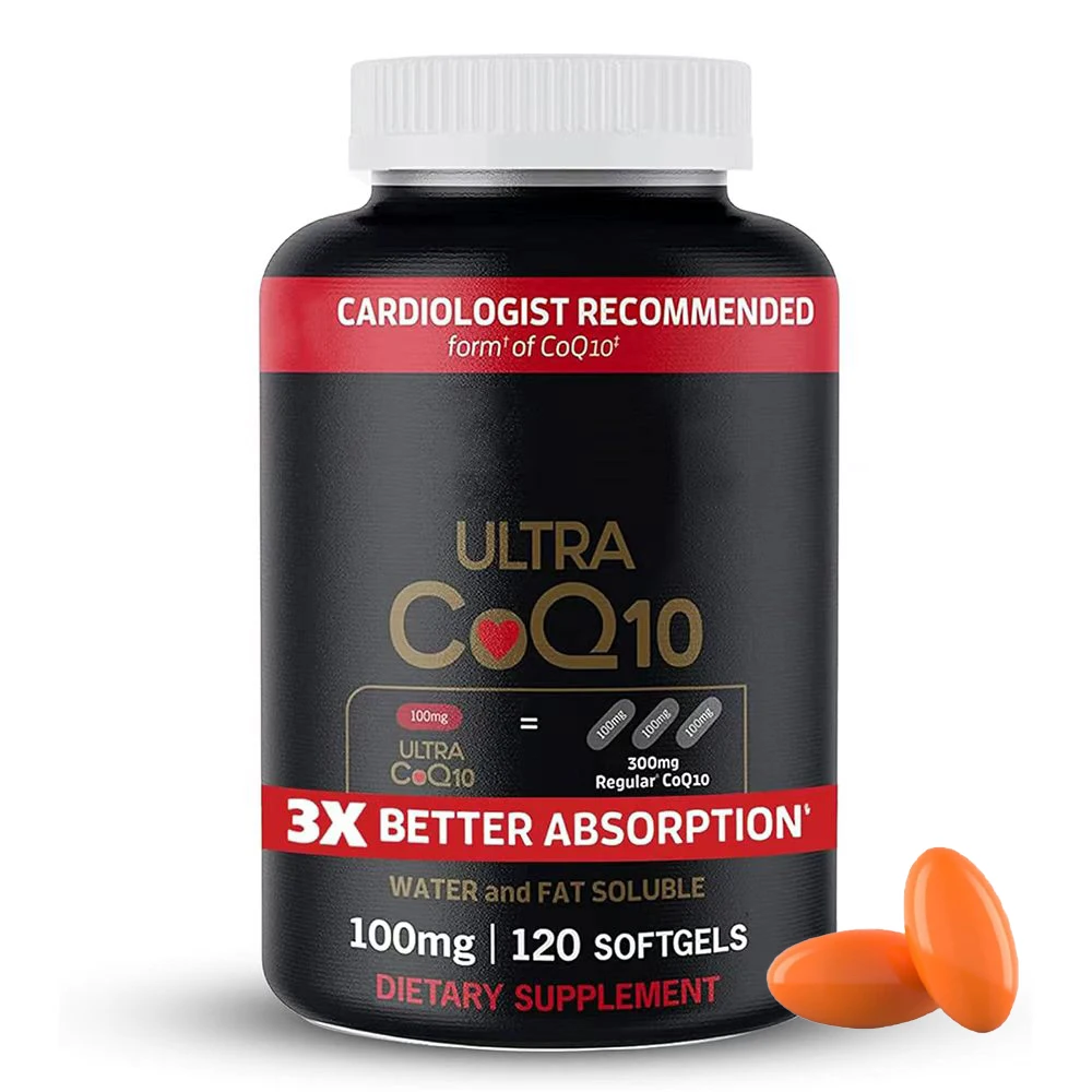 CoQ10 100mg Soft Capsules - Coenzyme Q10 Supplement with 3x lmproved Absorption - Supports Vascular and Heart Health - 120 capsu
CoQ10 100mg Soft Capsules - Coenzyme Q10 Supplement with 3x lmproved Absorption - Supports Vascular and Heart Health - 120 capsu