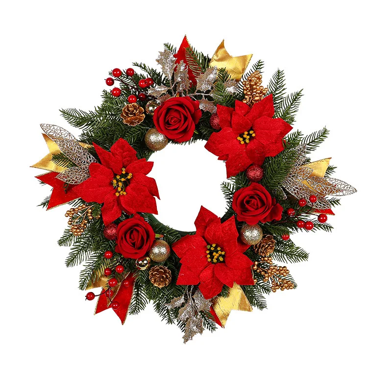 Christmas Decorations 17.72 Inch Christmas Wreaths with Ball Ornamental, Red Rose Flowers for Farmhouse Home Decorations
Christmas Decorations 17.72 Inch Christmas Wreaths with Ball Ornamental, Red Rose Flowers for Farmhouse Home Decorations
