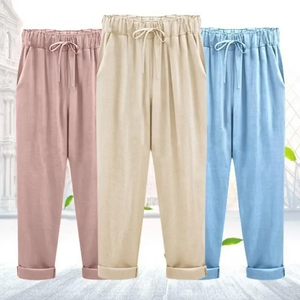 Pop Women'S Pants Cotton Linen Harem Cropped Pants Women Drawstring Harem Pants Lady Pocket Trousers Loose Ropa Mujer Juvenil
Pop Women'S Pants Cotton Linen Harem Cropped Pants Women Drawstring Harem Pants Lady Pocket Trousers Loose Ropa Mujer Juvenil