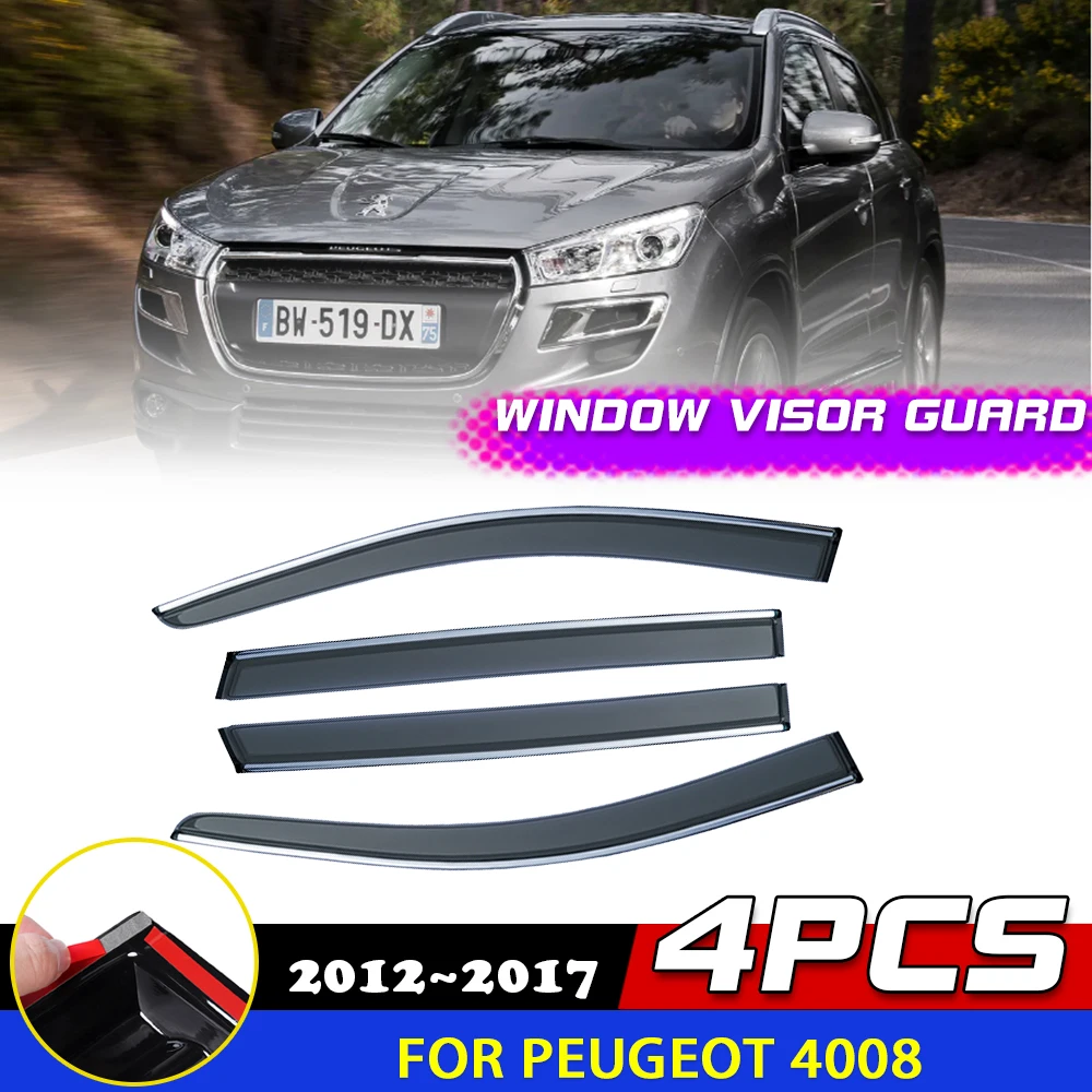 Козырек для окон для Peugeot 4008 2012 ~ 2017 2013 2014 2015, дверной дымовой дефлектор, защита, навесы, аксессуары для бровей от солнца и дождя
Козырек для окон для Peugeot 4008 2012 ~ 2017 2013 2014 2015, дверной дымовой дефлектор, защита, навесы, аксессуары для бровей от солнца и дождя