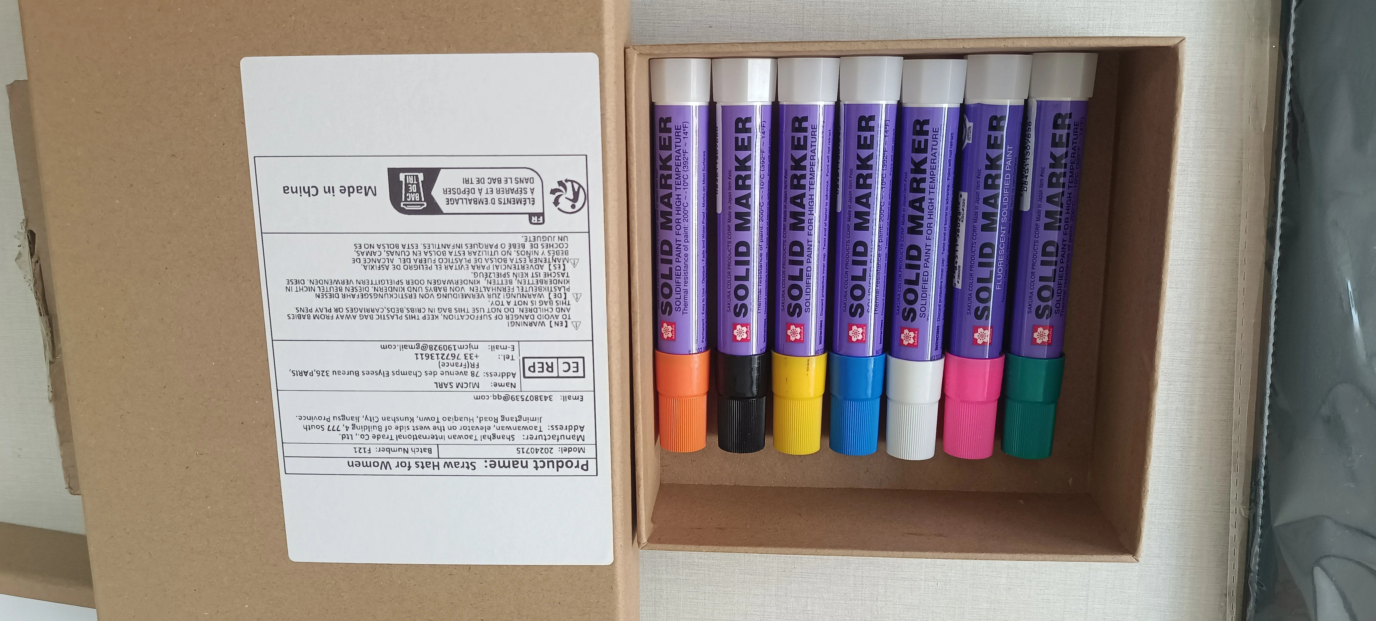 Japanese Sakura XSC Solid Paint Pen, High-Temperature Industrial Tire Metal Marker, Waterproof, Long Lasting Office Items, 1Pcs
Japanese Sakura XSC Solid Paint Pen, High-Temperature Industrial Tire Metal Marker, Waterproof, Long Lasting Office Items, 1Pcs