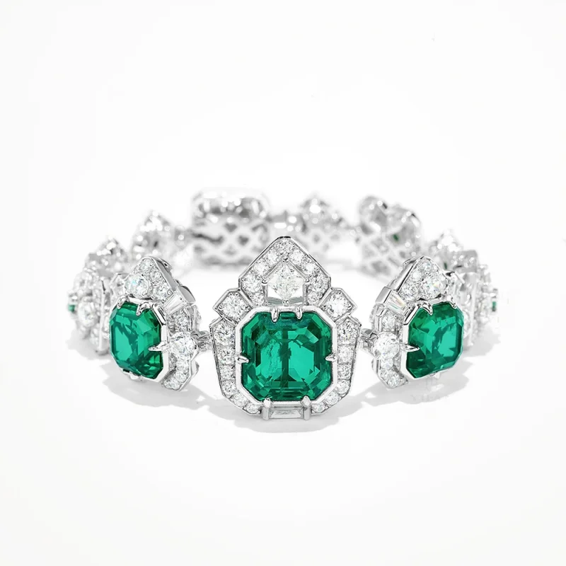 BELLUX 925 Silver Gold Plated Synthetic Zircon Emerald Square Luxury Fashion Bracelet Banquet Fine Jewelry
BELLUX 925 Silver Gold Plated Synthetic Zircon Emerald Square Luxury Fashion Bracelet Banquet Fine Jewelry