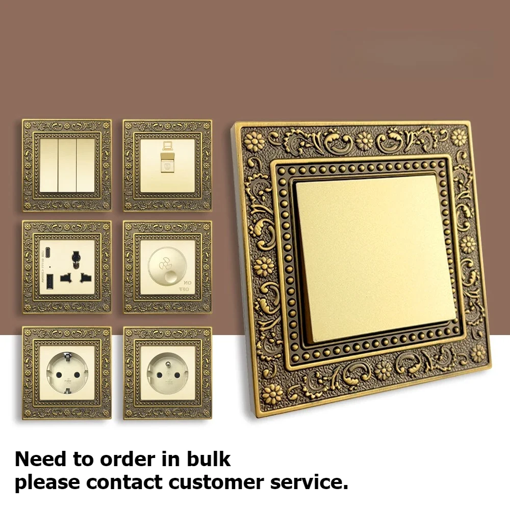 Retro Eu France UK Metal Zinc Alloy Wall Light Switch Socket,220V Electrical Wall Power Outlet Household Switch Panel
Retro Eu France UK Metal Zinc Alloy Wall Light Switch Socket,220V Electrical Wall Power Outlet Household Switch Panel
