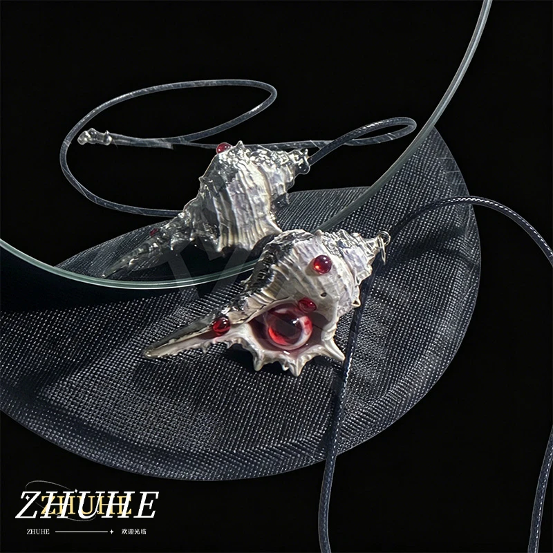 Gothic Red Eye Conch Shell Pendant Necklace for Women & Men, Copper Jewelry Accessory, Handmade Punk Spiky Seashell Choker, Dark
Gothic Red Eye Conch Shell Pendant Necklace for Women & Men, Copper Jewelry Accessory, Handmade Punk Spiky Seashell Choker, Dark