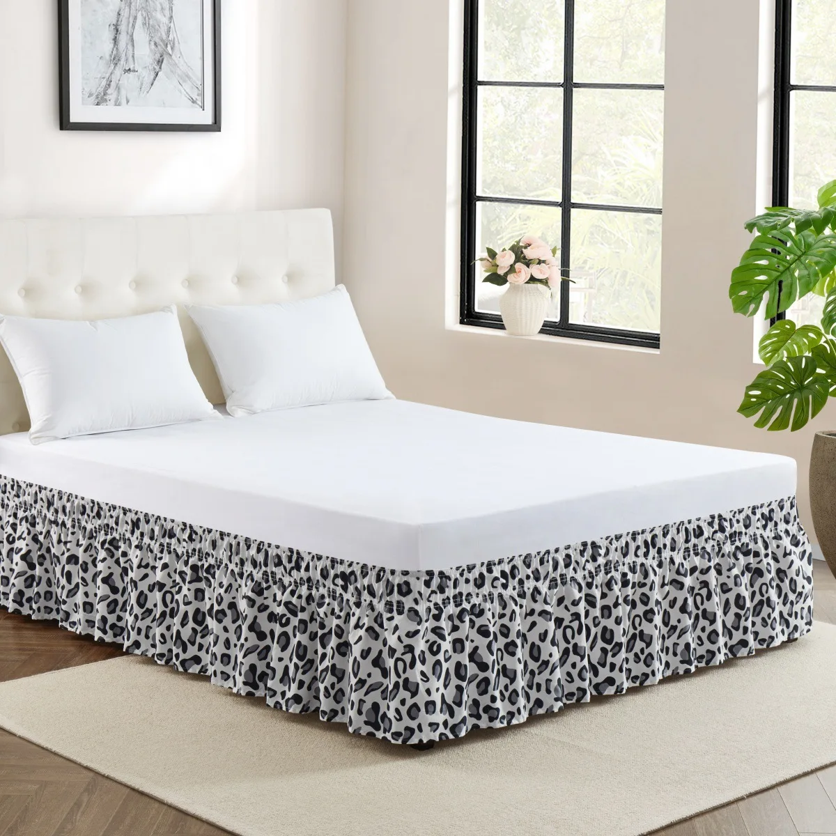 Черно-белая юбка-кровать с леопардовым принтом Queen, юбка-кровать из кожи диких животных с геометрическим рисунком, регулируемые и эластичные юбки-кровати с запахом
Черно-белая юбка-кровать с леопардовым принтом Queen, юбка-кровать из кожи диких животных с геометрическим рисунком, регулируемые и эластичные юбки-кровати с запахом