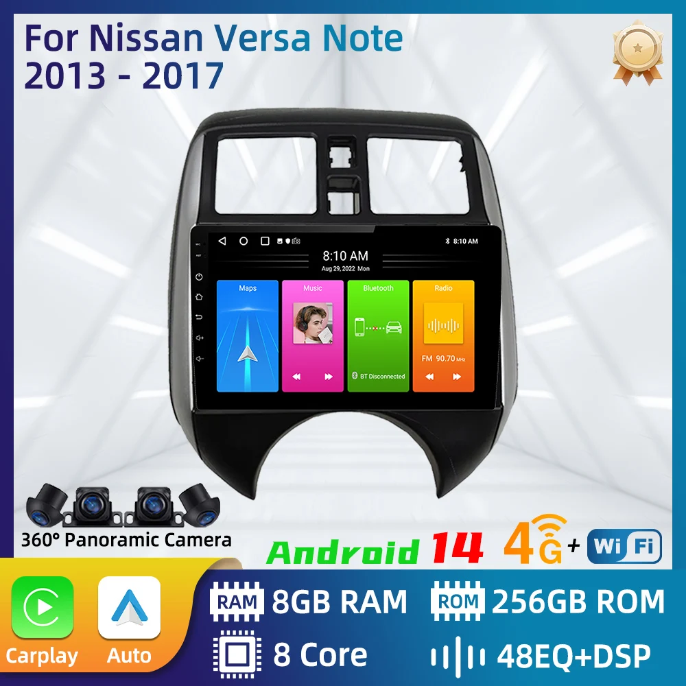 Car Radio for Nissan Versa Note 2013 - 2017 2 Din Android Stereo Multimedia Player GPS Navigation Carplay Autoradio Head Unit 4G
Car Radio for Nissan Versa Note 2013 - 2017 2 Din Android Stereo Multimedia Player GPS Navigation Carplay Autoradio Head Unit 4G