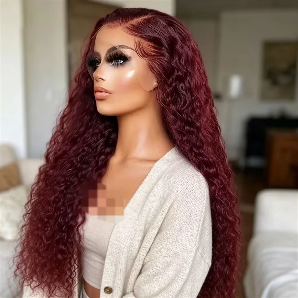 Soft Long 99j Burgundy 26Inch Kinky Curly 180Density Glueless Synthetic 13*4*1Lace Front Wig For Black Women Babyhair PrePlucked
Soft Long 99j Burgundy 26Inch Kinky Curly 180Density Glueless Synthetic 13*4*1Lace Front Wig For Black Women Babyhair PrePlucked