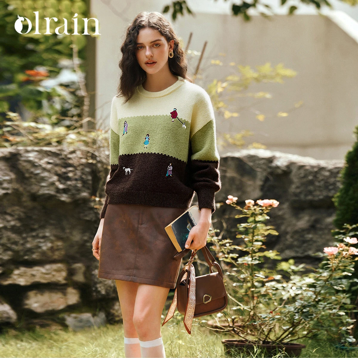 OLrain Women's Knit Sweater 2025 Autumn Color Block Embroidered O-Neck Long Sleeve Pullover Casual Style Lazy Top O57DM002331
OLrain Women's Knit Sweater 2025 Autumn Color Block Embroidered O-Neck Long Sleeve Pullover Casual Style Lazy Top O57DM002331