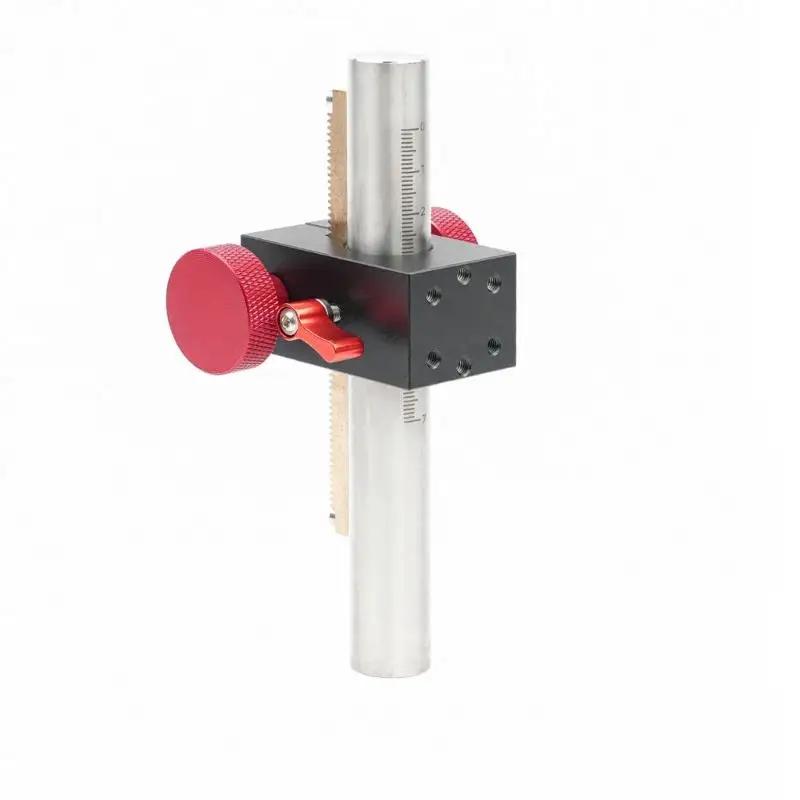 652F Aluminum Vertical Lifting Platform Table With Double Handwheels And Locking Levers For Camera Lens And Sensors Alignment