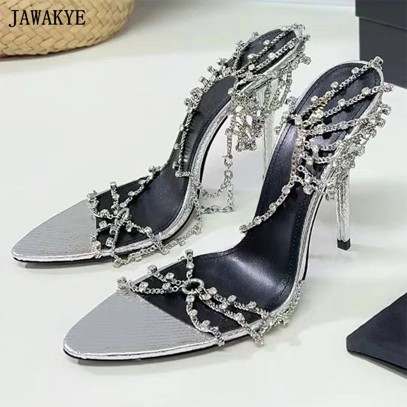 Designer New Crystal Beading Sandals Women Open Toe Crystal Strap Thin High Heel Shoes Summer Sexy Party Wedding Shoes Women
Designer New Crystal Beading Sandals Women Open Toe Crystal Strap Thin High Heel Shoes Summer Sexy Party Wedding Shoes Women