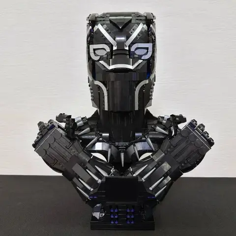 NEW 2961PCS hero Movie MOC modular Panther figure bust model DIY creative ideas Child christmas Toy Assembly Puzzle birthdayGift
