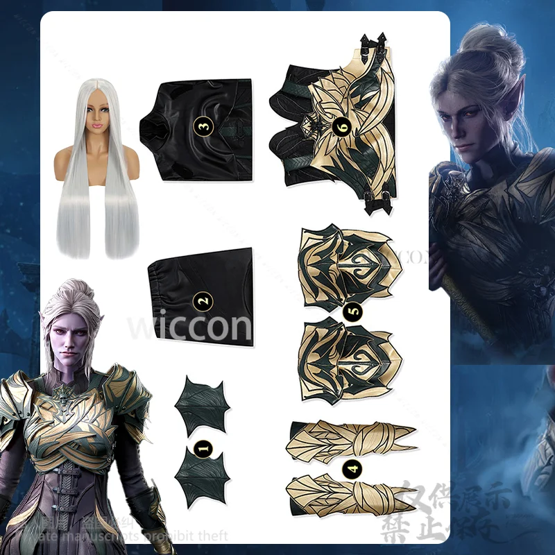 Minthara Косплей Игра Baldur3Gate Аниме Красивый Костюм Пу Сексуальный Комбинезон Эльф Униформа Парики Ушные Уборы Для Хэллоуина Cos
Minthara Косплей Игра Baldur3Gate Аниме Красивый Костюм Пу Сексуальный Комбинезон Эльф Униформа Парики Ушные Уборы Для Хэллоуина Cos