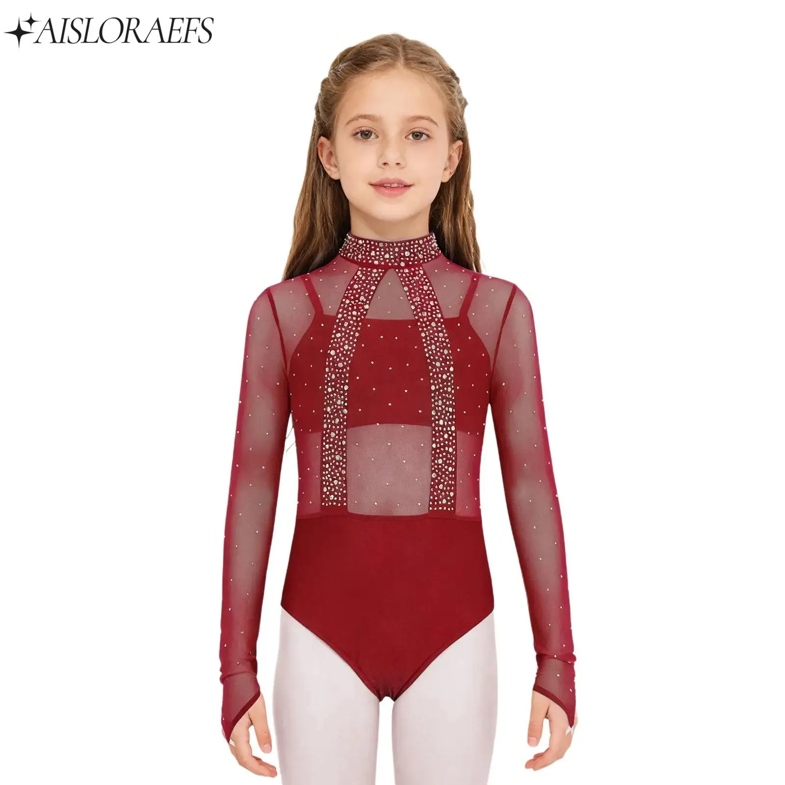 Children Girls Long Sleeve Ballet Dance Gymnastics Leotard Rhinestones Mesh Bodice Leotard+Camisole Suit Skating Dance Clothes
Children Girls Long Sleeve Ballet Dance Gymnastics Leotard Rhinestones Mesh Bodice Leotard+Camisole Suit Skating Dance Clothes