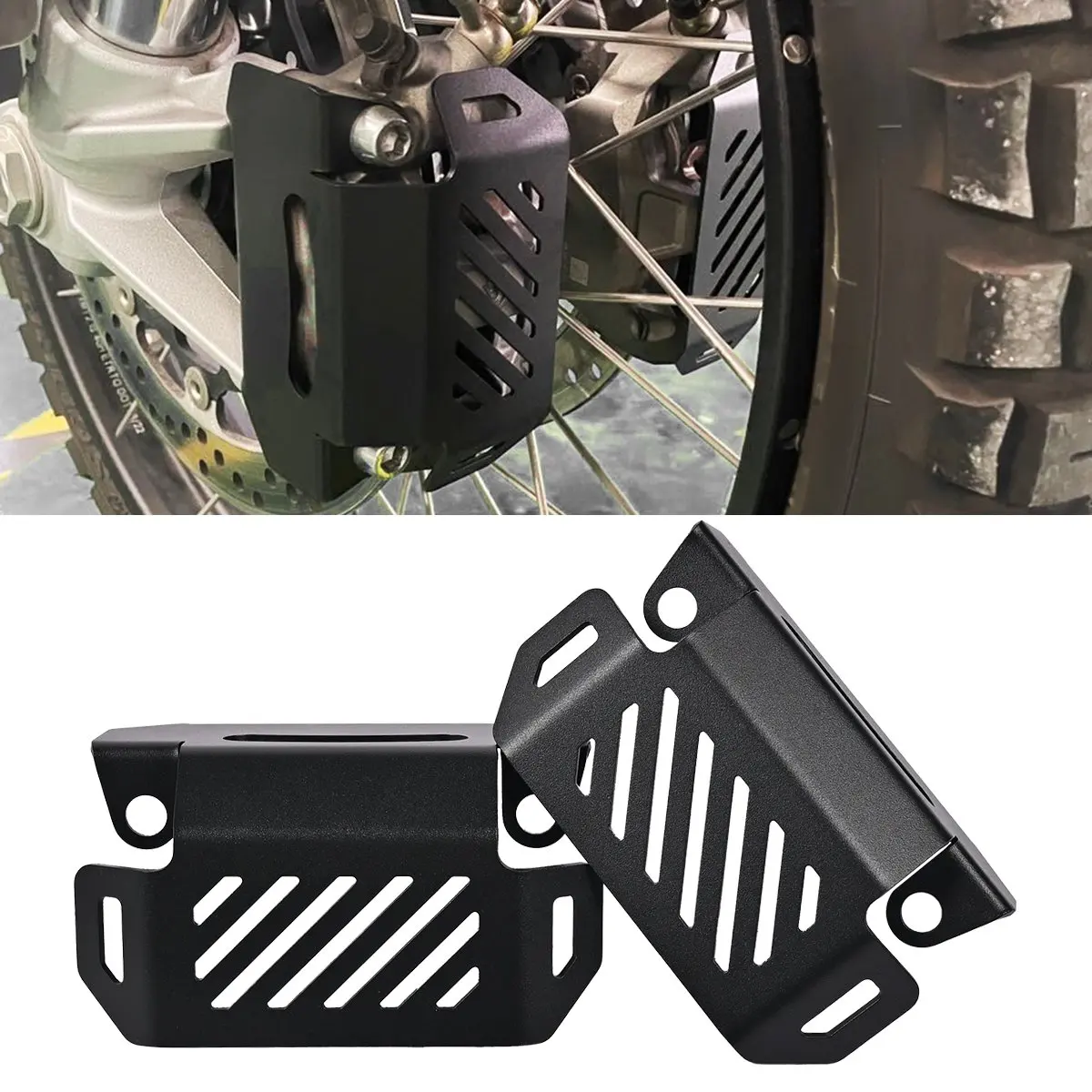 1pair Motorcycle Front Brake Caliper Cover Guard Protection Black Billet Aluminum Accessories For Ducati DesertX Desert X 2022+
1pair Motorcycle Front Brake Caliper Cover Guard Protection Black Billet Aluminum Accessories For Ducati DesertX Desert X 2022+