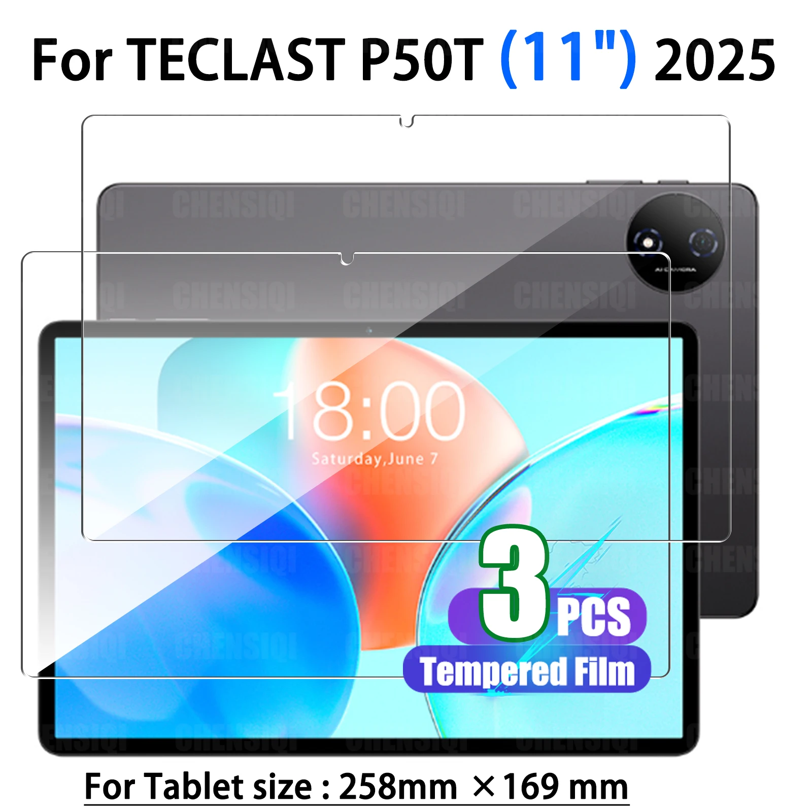 For TECLAST P50T (11 Inch) 2025 Released Screen Protector HD Clear 9H Hardness 2.5D Radian Edge Protective Film Tempered Glass
For TECLAST P50T (11 Inch) 2025 Released Screen Protector HD Clear 9H Hardness 2.5D Radian Edge Protective Film Tempered Glass