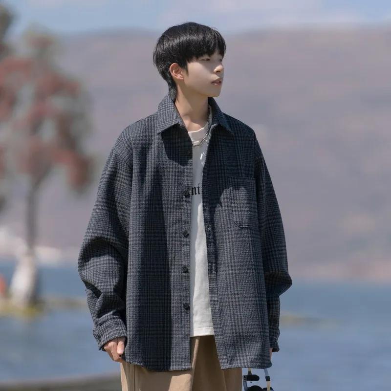 Plaid Long Sve Casual irt for Men Spring Autumn New Sle y Jaet Teenage Boys Faionable Wear Resistant Thiened
Plaid Long Sve Casual irt for Men Spring Autumn New Sle y Jaet Teenage Boys Faionable Wear Resistant Thiened