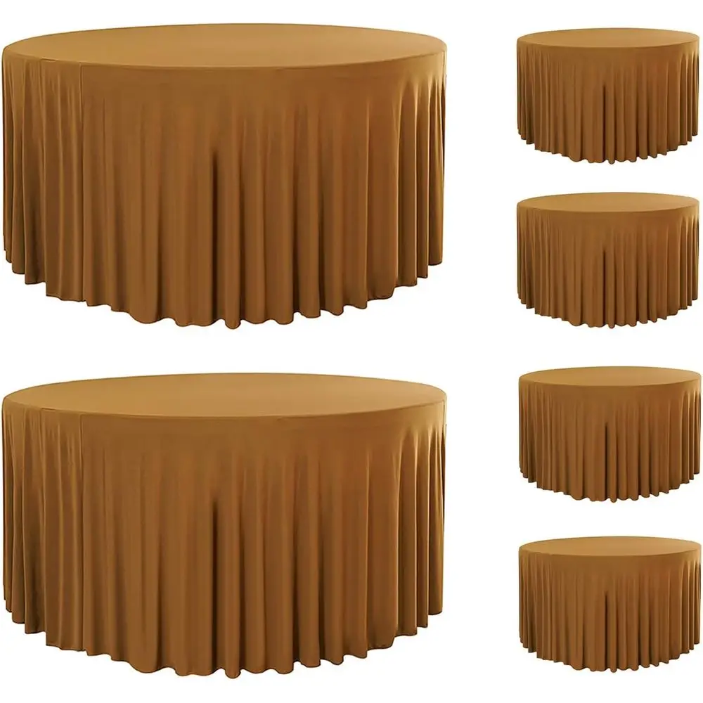 6 Pack Light Coee Round Spx Tablecloth or 60 Inch/5T Tables - Stretch Table Cloth with Skirt, Wrinkle-ree itted Table Cover or W
6 Pack Light Coee Round Spx Tablecloth or 60 Inch/5T Tables - Stretch Table Cloth with Skirt, Wrinkle-ree itted Table Cover or W