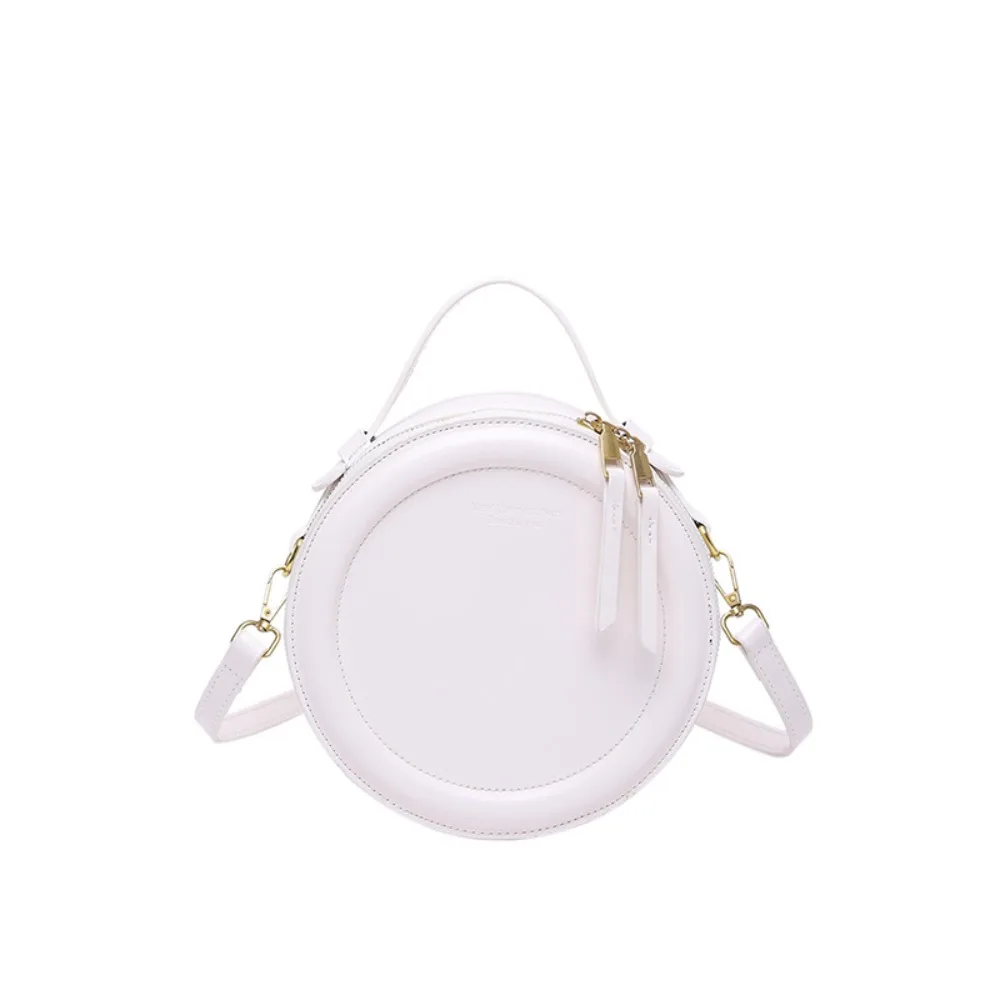 Fashion Solid Color Crossbody Bag Round Shape Leather Material Handbag Retro Style Small Size Shoulder Bag Women
Fashion Solid Color Crossbody Bag Round Shape Leather Material Handbag Retro Style Small Size Shoulder Bag Women